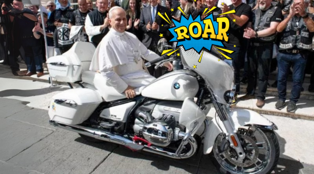 Papa Leone XIV sulla Bmw da 1.800 cc