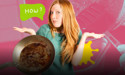 Grasso incrostato su padelle e pentole