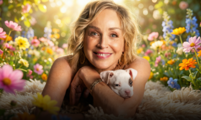 Un cucciolo sul red carpet: Sharon Stone adotta Mo agli Astra Awards