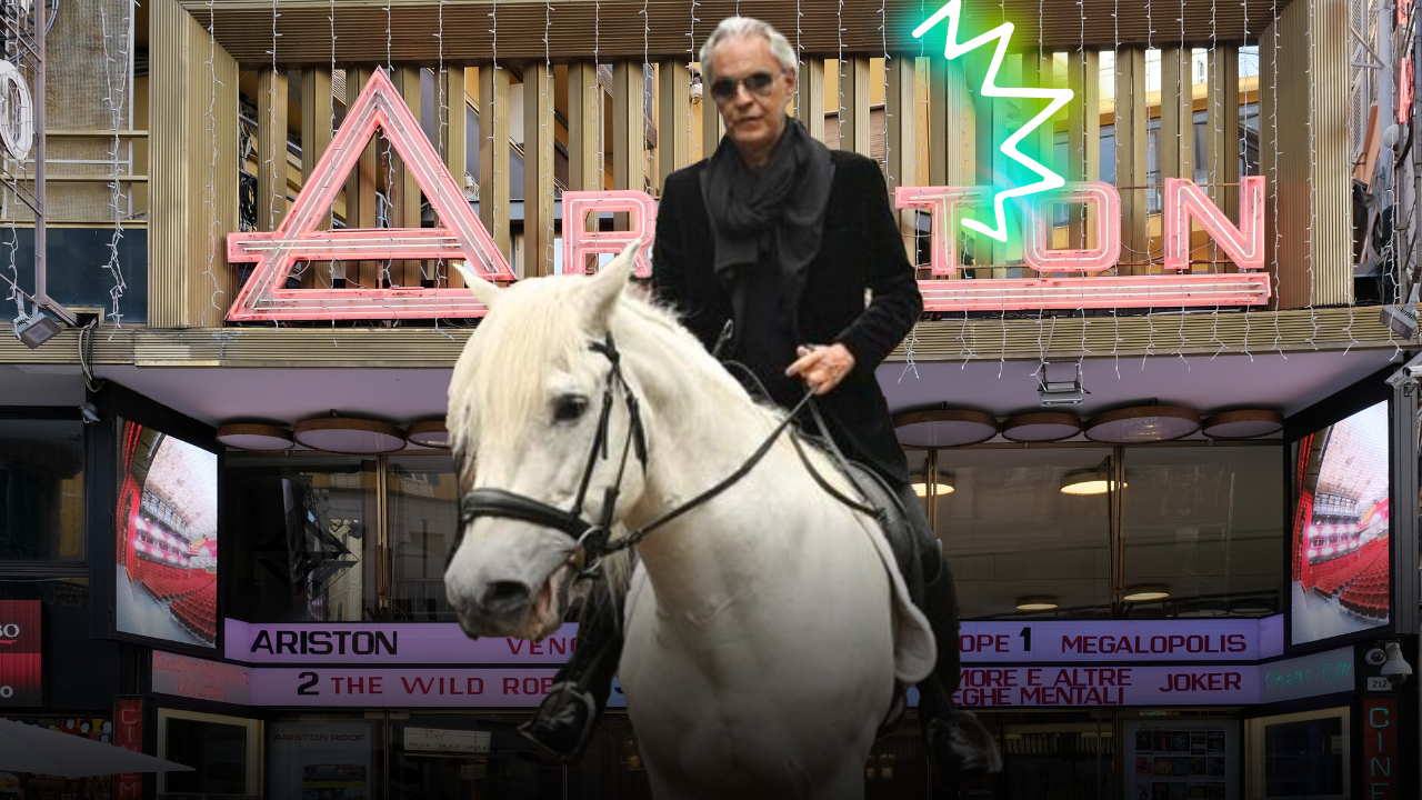 Andrea Bocelli incanta Sanremo: ingresso a cavallo bianco e ovazione all’Ariston