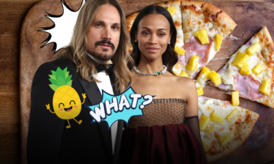 Pizza all’ananas a Napoli? Zoe Saldana ci prova e il marito va nel panico: il siparietto social conquista il web