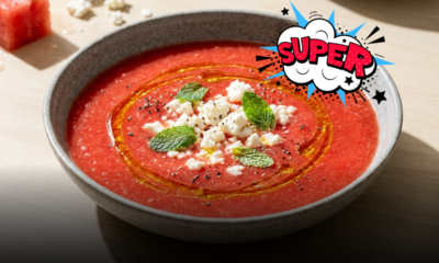 Dolce, salato e rinfrescante: il segreto del gazpacho all’anguria con feta e menta per stupire tutti durante le cene estive