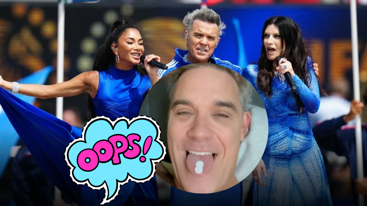 Giallo sui social per Robbie Williams ai Mondiali 2026: il mistero dell'oggetto bianco cade in diretta e la replica della star spiazza tutti