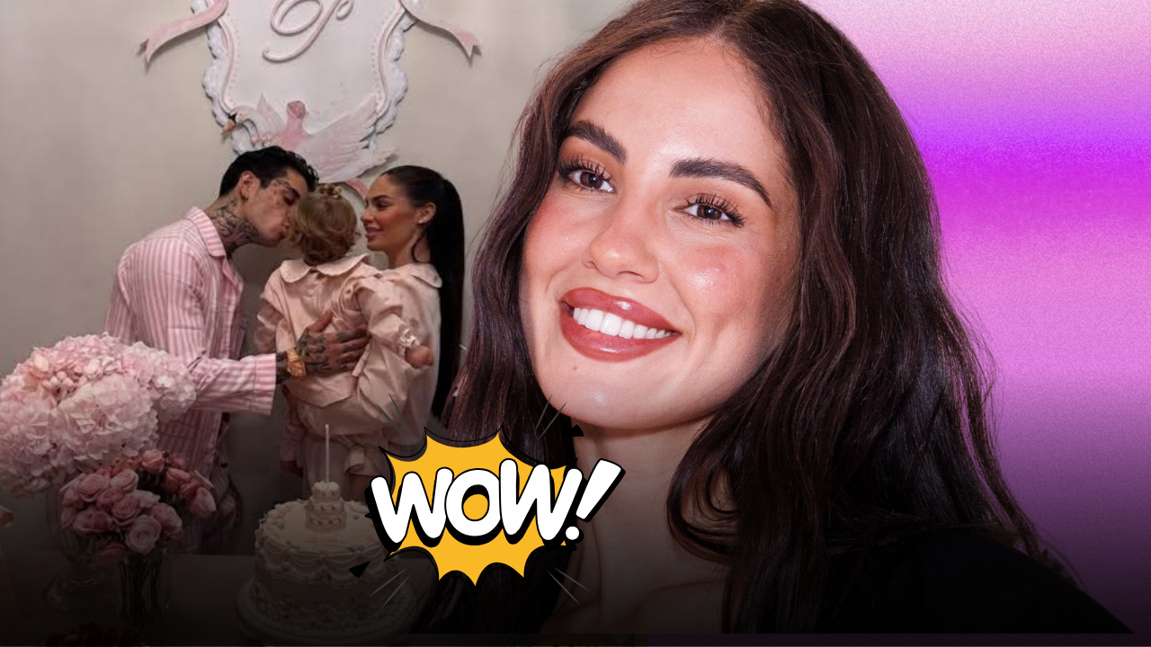 Giulia De Lellis e Tony Effe, il compleanno della figlia Priscilla diventa uno show: altarino, fiori e dichiarazioni d'amore. E il risultato è molto kitsch