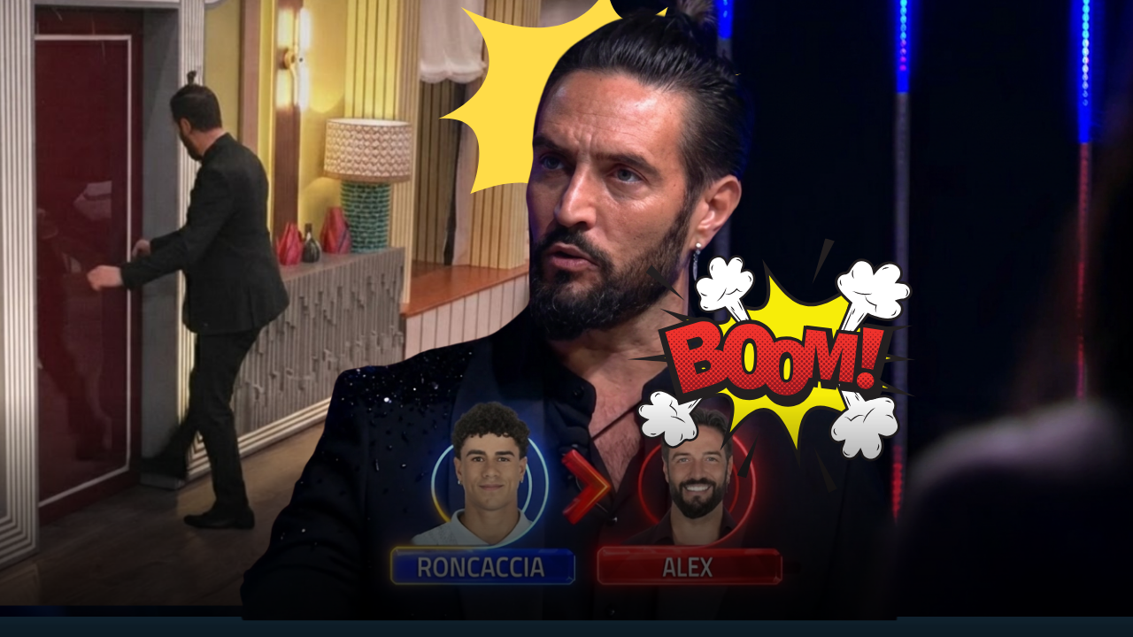 Alex Belli perde il controllo dopo la lite con Roncaccia: fugge dalla porta antipanico, torna per Ilary Blasi e si ferisce a una mano. Rischia grosso?