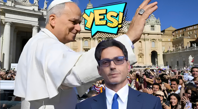 Pier Silvio Berlusconi e il papa